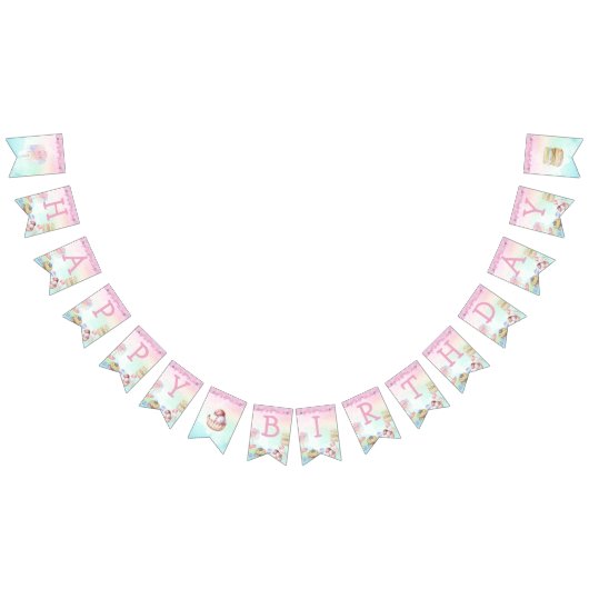 Bannière À Fanions Le Jour du Birthday (Tout)