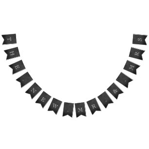 Bannière À Fanions Le nouveau M. & Mme Chalkboard Mariage