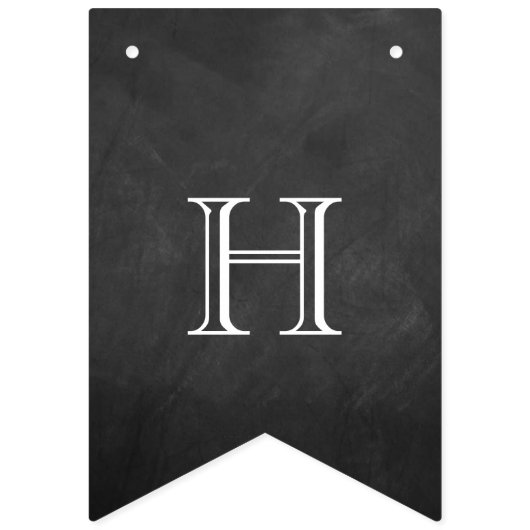 Bannière À Fanions Le nouveau Mariage M. & Mme Chalkboard (Deuxième drapeau)