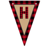 Bannière À Fanions Le premier anniversaire de Lumberjack, Wild One (Deuxième drapeau)