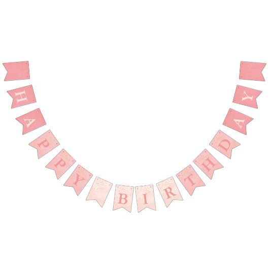 Bannière À Fanions Le rose de ballet avec de l'or tient le premier (Tout)