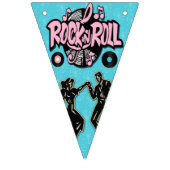 Bannière À Fanions les années 50 Rock n Roll Bunting. (Troisième drapeau)