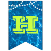 Bannière À Fanions Les lumières de piscine verdissent toute la (Deuxième drapeau)