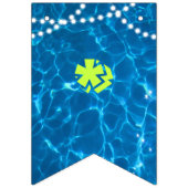 Bannière À Fanions Les lumières de piscine verdissent toute la (Premier drapeau)