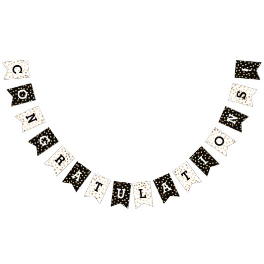 Bannière À Fanions Les parties scintillantes blanches noires d'or de (Tout)