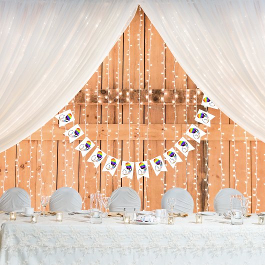 Bannière À Fanions LGBTQ plus Fleurs tulipes