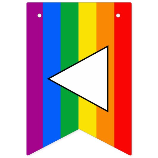 Bannière À Fanions LGBTQ+ Triangle et Rainbow Pride (Deuxième drapeau)