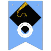 Bannière À Fanions Light Blue Graduation Félicitations Idée de fête (Deuxième drapeau)
