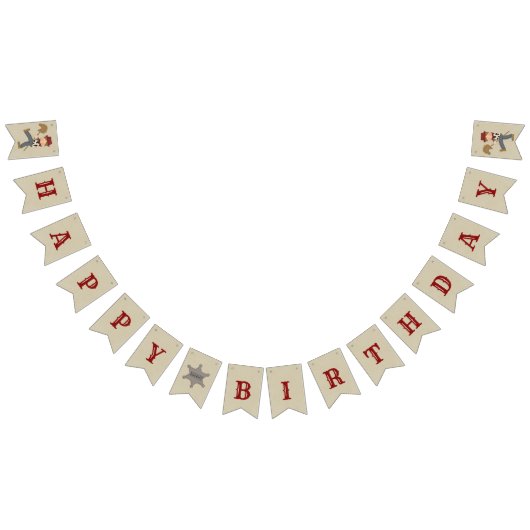 Bannière À Fanions Lil' Buckaroo (cheveux bruns) (Tout)