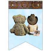 Bannière À Fanions Lil' Cowboy et Teddy Bear 1er anniversaire (Deuxième drapeau)