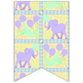 Bannière À Fanions Lilac Circus mignon Motif Baby shower neutre (Premier drapeau)