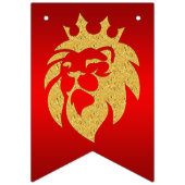 Bannière À Fanions Lion Avec Couronne - Style Or 1 (Deuxième drapeau)
