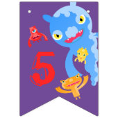 Bannière À Fanions Little Party Monster and confetti Anniversaire Par (Premier drapeau)