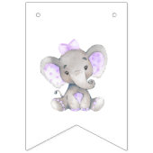 Bannière À Fanions Little Peanut Elephant Baby shower fête d'annivers (Premier drapeau)