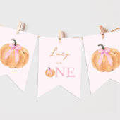 Bannière À Fanions Little Pumpkin 1st Birthday Photo Banner