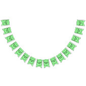 Bannière À Fanions Logo de l'entreprise sur l'argent vert clair (Tout)