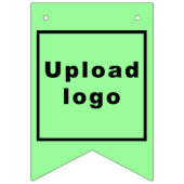 Bannière À Fanions Logo de l'entreprise sur l'argent vert clair (Deuxième drapeau)