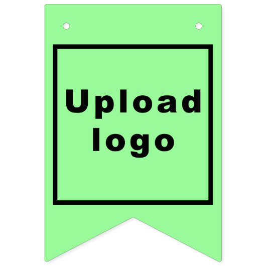 Bannière À Fanions Logo de l'entreprise sur l'argent vert clair (Deuxième drapeau)