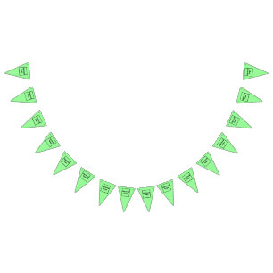 Bannière À Fanions Logo d'entreprise sur le triangle vert clair