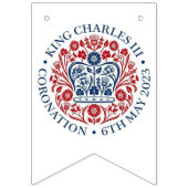 Bannière À Fanions Logo du couronnement King Charles III (Deuxième drapeau)