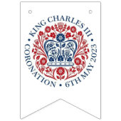 Bannière À Fanions Logo du couronnement King Charles III (Troisième drapeau)