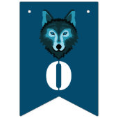 Bannière À Fanions Loup Bleu, Fête d'Halloween (Deuxième drapeau)