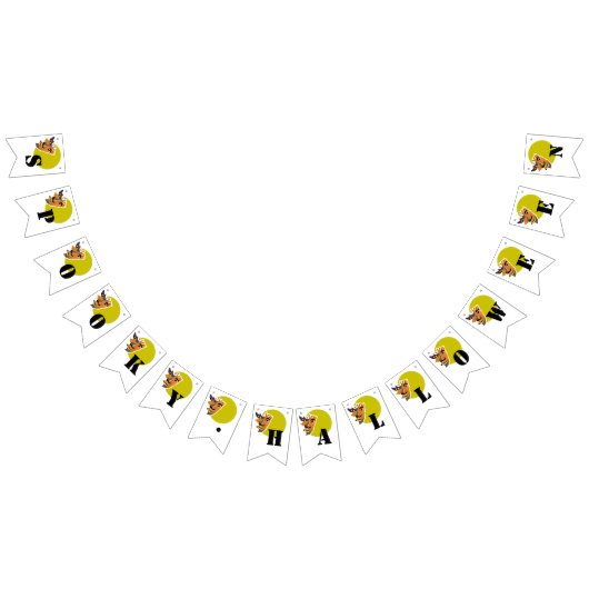 Bannière À Fanions Loup de Lune, Halloween (Tout)