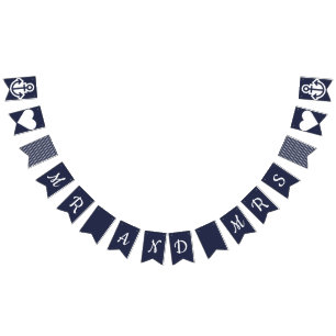 Bannière À Fanions M. et Mme Nautical Bunting