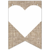 Bannière À Fanions M. & Mme Burlap Mariage Fiançailles de Fête des ma (Premier drapeau)