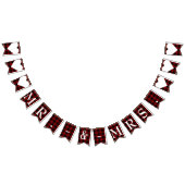 Bannière À Fanions M. & Mme Red Black Buffalo Plaid Mariage (Tout)