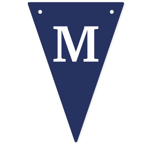 Bannière À Fanions M. Onederful Banner Navy & Silver avec 1 (Troisième drapeau)