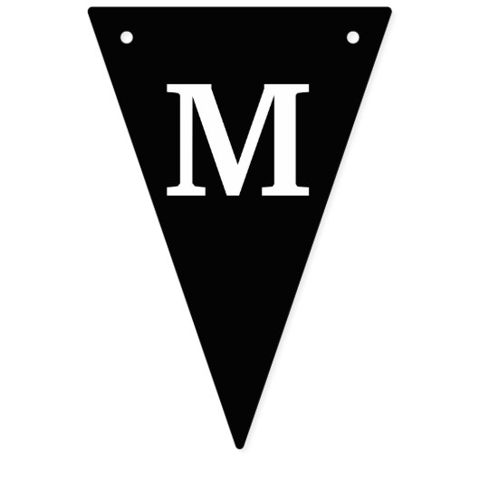 Bannière À Fanions M. Onederful Banner noir blanc et or (Troisième drapeau)