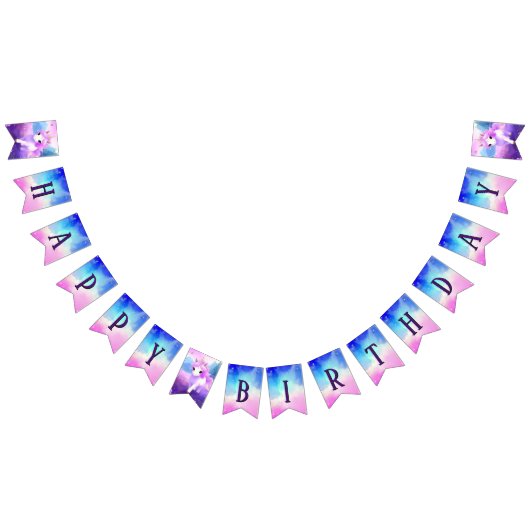 Bannière À Fanions Magique Unicorn fête d'anniversaire (Tout)