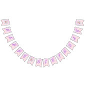 Bannière À Fanions Magique Unicorn Rainbow rose Anniversaire (Tout)