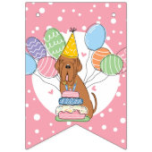 Bannière À Fanions Mahogany Neapolitain Mastiff Chien fête d'annivers (Premier drapeau)