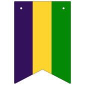 Bannière À Fanions Mardi Gras Violet, Or, Vert (Troisième drapeau)