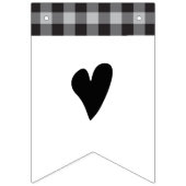 Bannière À Fanions Mariage blanc noir blanc blanc blanc classique Buf (Deuxième drapeau)