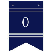 Bannière À Fanions Mariage bleu foncé classique (Deuxième drapeau)