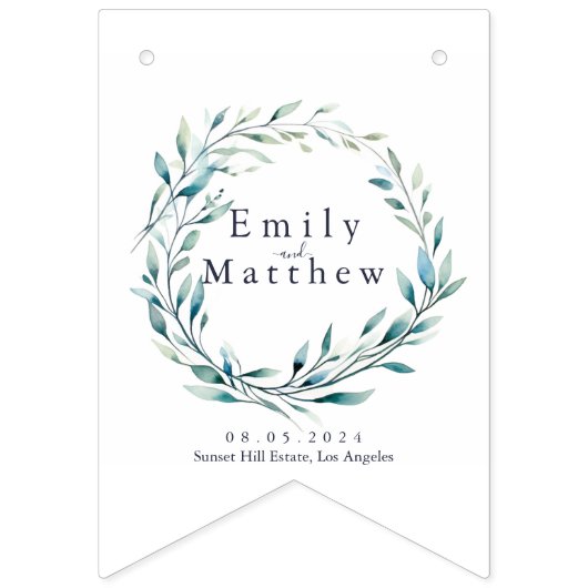 Bannière À Fanions Mariage Boho Bliss (Deuxième drapeau)