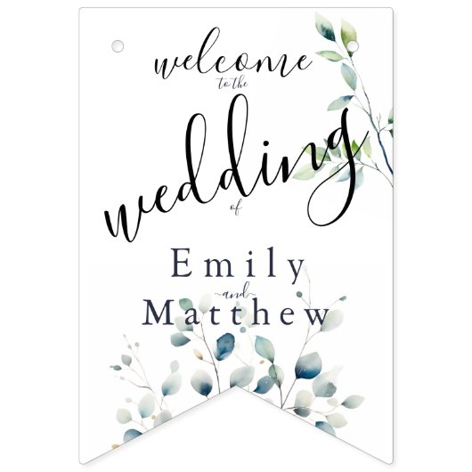 Bannière À Fanions Mariage Boho Bliss (Premier drapeau)