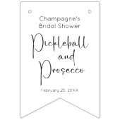 Bannière À Fanions Mariage civil Pickleball & Prosecco avec texte mod (Premier drapeau)