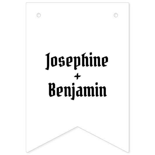 Bannière À Fanions Mariage Couple Biker personnalisé (Deuxième drapeau)