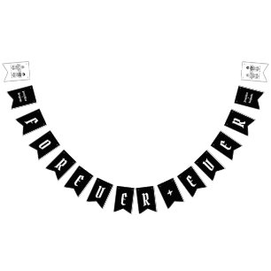 Bannière À Fanions Mariage Couple Biker personnalisé