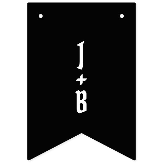 Bannière À Fanions Mariage Couple Biker personnalisé (Deuxième drapeau)