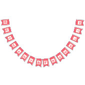 Bannière À Fanions Mariage de finition or rose et blanc (Tout)