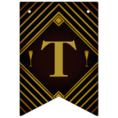 Bannière À Fanions Mariage de Gatsby Gold 2020 (Premier drapeau)