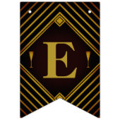 Bannière À Fanions Mariage de Gatsby Gold 2020 (Troisième drapeau)