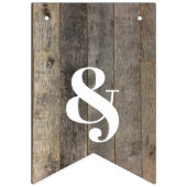 Bannière À Fanions mariage de la grange à grains de bois rustique de  (Troisième drapeau)