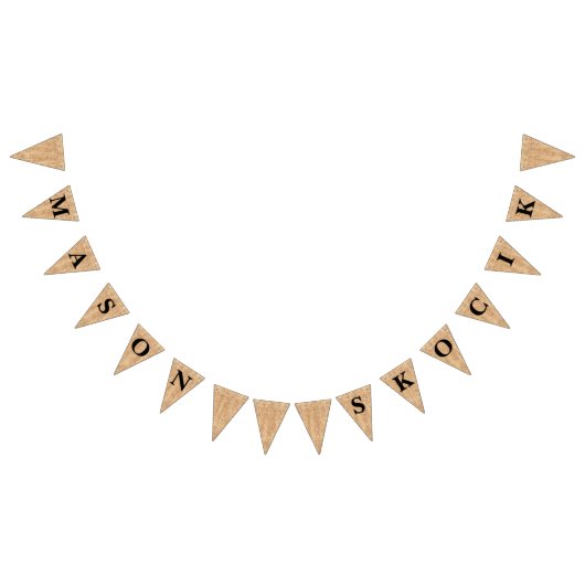 Bannière À Fanions Mariage de "Noms" de jonction Burlap (Tout)