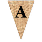 Bannière À Fanions Mariage de "Noms" de jonction Burlap (Troisième drapeau)